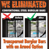 Compared to steel burglar bars